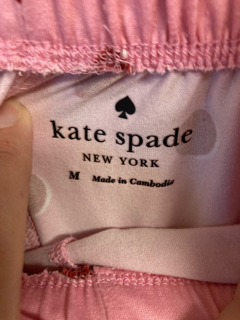 kate spade Pink Pajama Set with Red Polka Dots - Picture 4 of 6